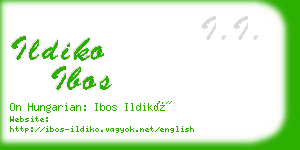 ildiko ibos business card